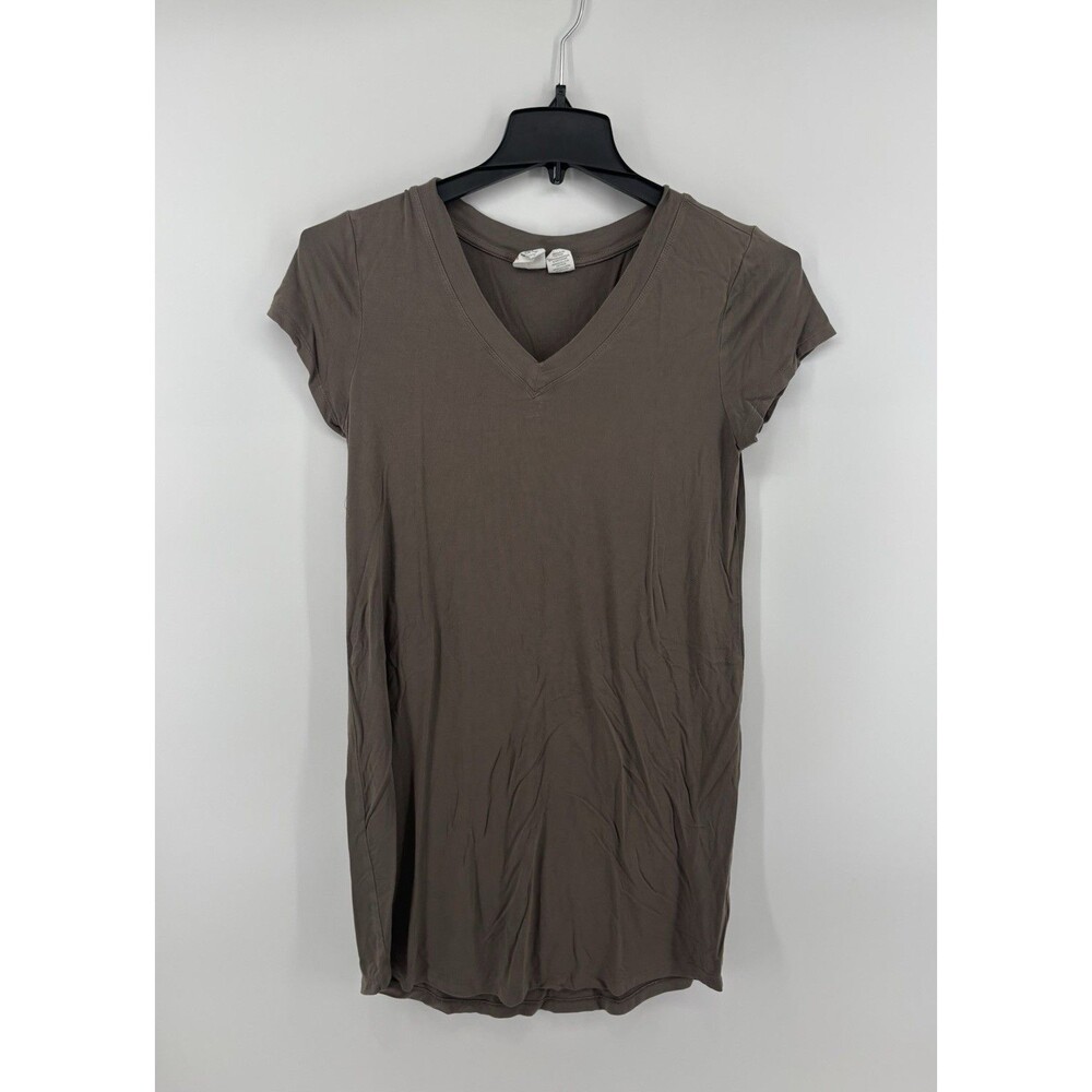 C&C California Taupe Short Sleeve Tee Shirt Dress Size Small